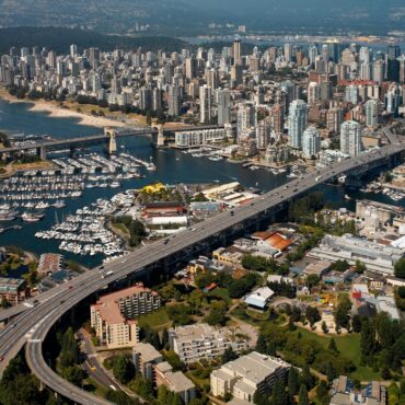 Aerial view of Vancouver – British Columbia – Canada